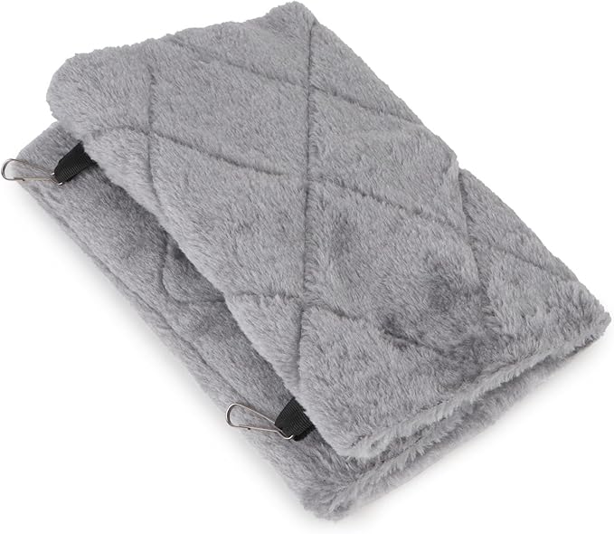 Wontee Bird Nest House Warm Bird Bed Hanging Hammock Snuggle Hut for Budgies Parakeets Caique Senegal Quaker Parrots Cockatiels Conures (Grey)