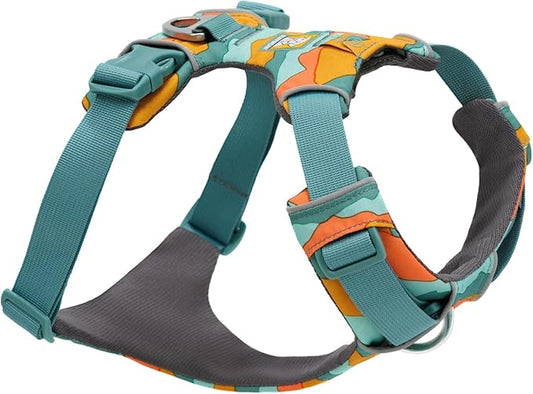 Ruffwear, Front Range Dog Harness, Reflective Soft Padded Everyday Harness with Dual Leash Clips, Adjustable and Lightweight Fit for Training or Walking for All Dogs, Spring Mountains, Medium