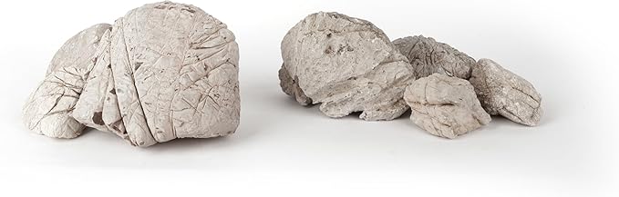 LANDEN Elephant Skin Stone Natural Multi-Texture Rocks Grey(18lbs, 3~9 inches,7pcs) for Aquarium, Paludarium, Terrariums, Landscaping, Decorative of Caves, Waterfalls, Cliffs