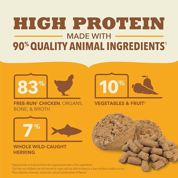 ACANA Grain-Free High Protein Freeze Dried Dog Food & Topper Free-Run Chicken Recipe Morsels 8oz Bag