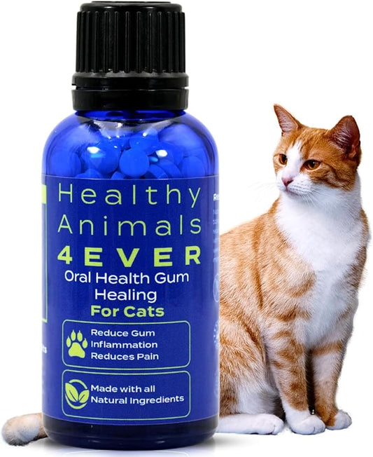 HA4E - Cat Oral Health - Relieves Inflammation, Soothes Pain & Fights Gum Disease - Natural, Non-GMO, Organic, Gluten-Free & Chemical-Free - 300 Tablets