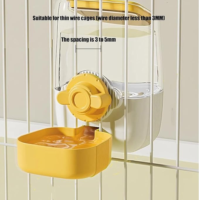 Pet Hanging Automatic Feeders Drinking Bowls，Gravity Rabbit Feeder and Water Set，Cage Cat Food Bowl Feeding Station for Puppy Kitten Chinchilla Hedgehog Guinea Pig Ferret (Green-Food)