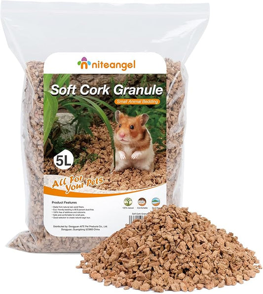 Niteangel Natural Coco/Cork Hamster Bedding Pet Litter for Dwarf Syrian Hamsters, Gerbils, mices, Degus or Other Small Animal