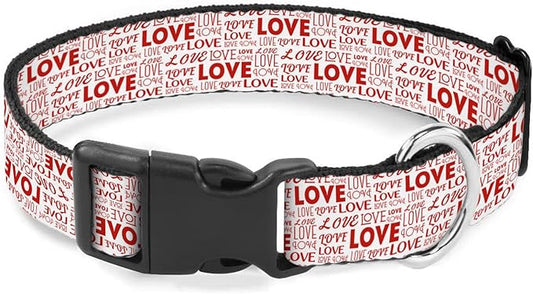 Red Love Letter Pet Collars Dog Collars Soft Elastic Neck Strap for Female Male Puppy Cats