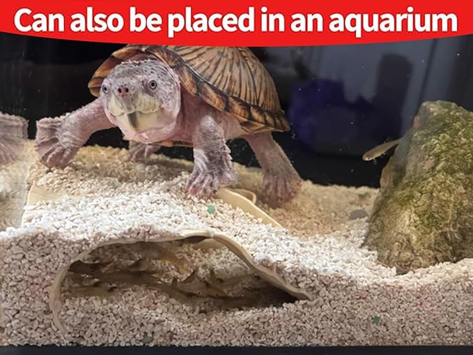 Reptile and Shrimp Hide Cave, 3D Printed Aquarium Decor for Bearded Dragon Snake, Fish Tank Accessories Terrarium Corner Shelter (Gary, one Size)