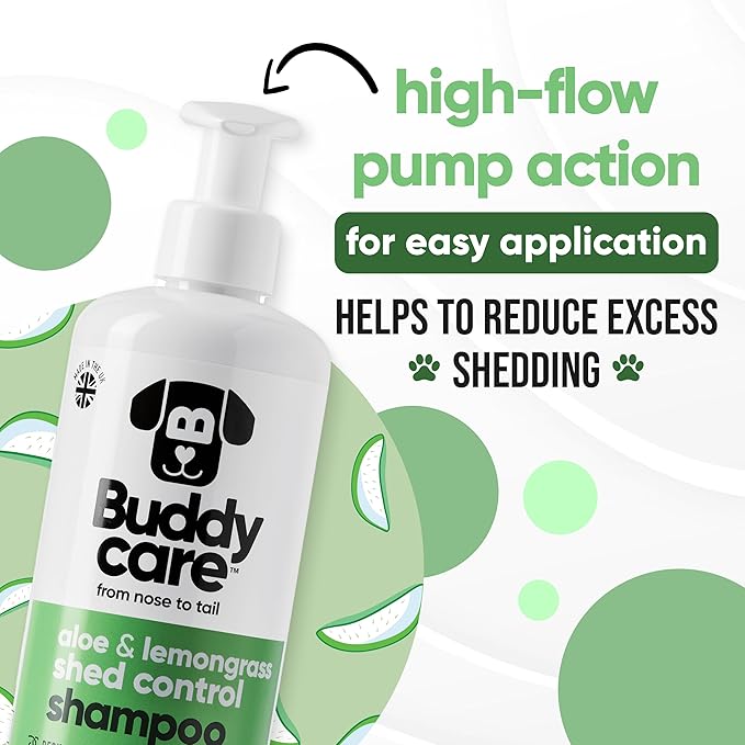 Shed Control Dog Shampoo Aloe & Lemongrass Scented | with Aloe Vera and Pro Vitamin B5 (50.72oz)