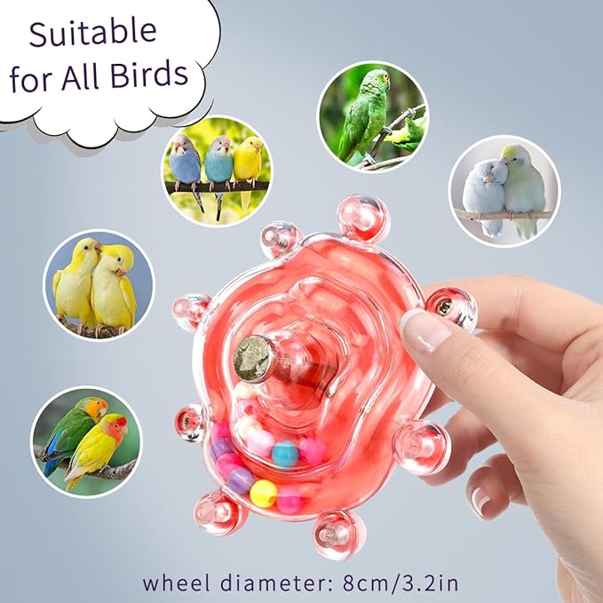 Lovebird Toys, Parakeet Toys for Conures, Small Bird Interactive Training Parrot Cage Bird Accessories, Budgie, Cockatiel, Sun Parrot,Small Educational Fun Toy for Parakeets(Purple)