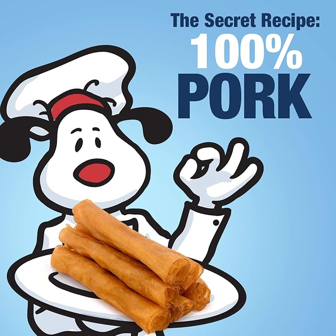 ValueBull USA Pig Skin Retriever Rolls, 6 Inch, Smoked, 10 Count - Premium USA Pork Hide Dog Chews, One-Piece, Easy Digestion, High Protein