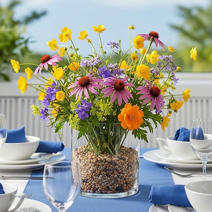 32 oz Jug of Multicolor Tan Pea Gravel, ⅛ - ½ inch Size, for Indoor Outdoor Decor, vase Filler, Candles, Art, Crafts, Aquariums, Fairy Gardens, planters, tablescapes, terrariums