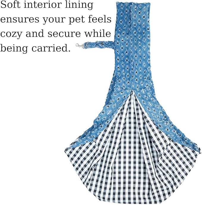 Dog Carrier Purse,Denim - Style Pet Carrier Bag,One-Shoulder Chest Crossbody Bag for Cat and Small Dog