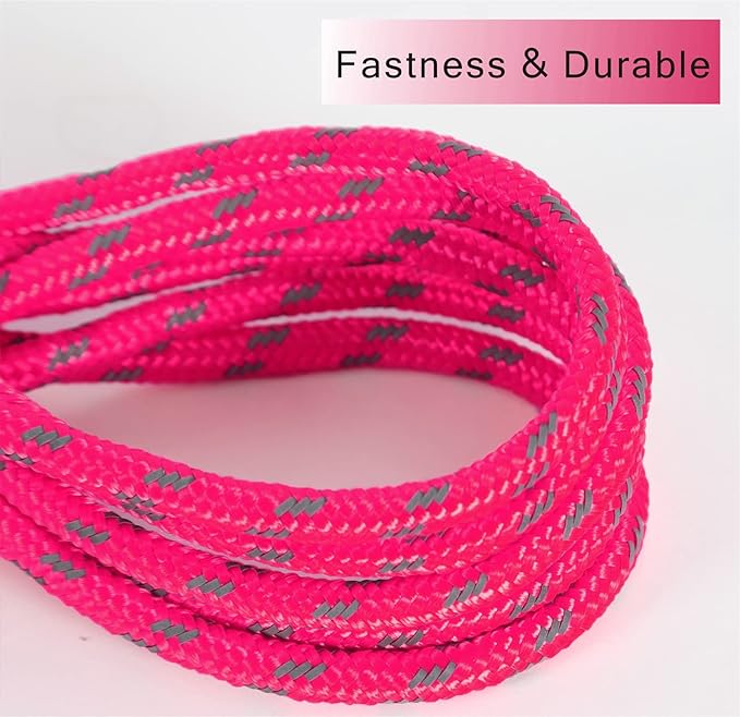 Reflective Cat Leash -50FT Cat Cable Out Escape Proof Walking Leads Yard Long Durable Safe Leash Traning Play Outdoor for Puppies/Kittens/Small Animals(Hotpink)