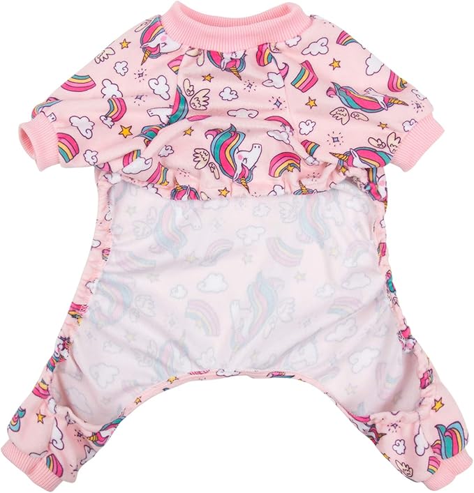 CuteBone Small Dogs Outfit Soft Puppy Onesies Pjs Dog Pajamas Pet Coat Cat Apparel Comfy Doggie Jumpsuit Bodysuit for All Seasons P67S