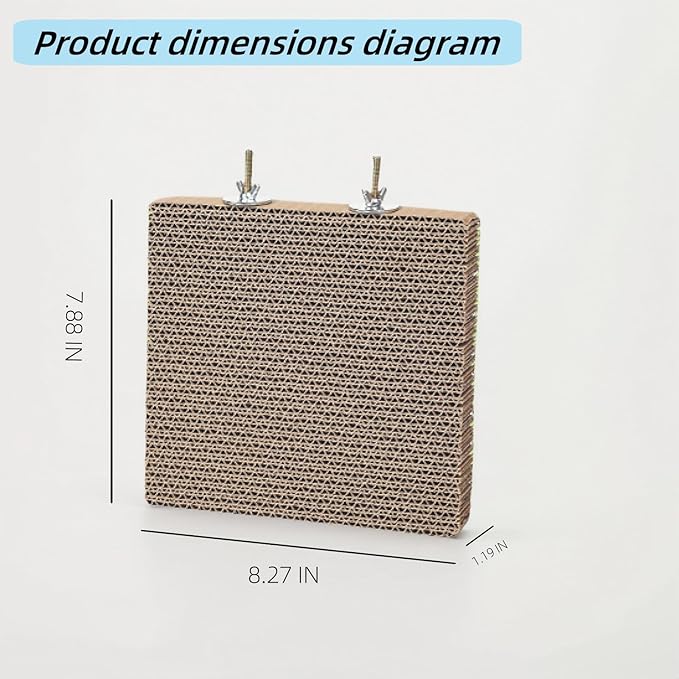 2-Pack Bird Platform Perch | Foraging & Shredding Toy for Parakeets Cockatiels Conures | Chewable Cardboard Perch Stand for Small Parrots Cage