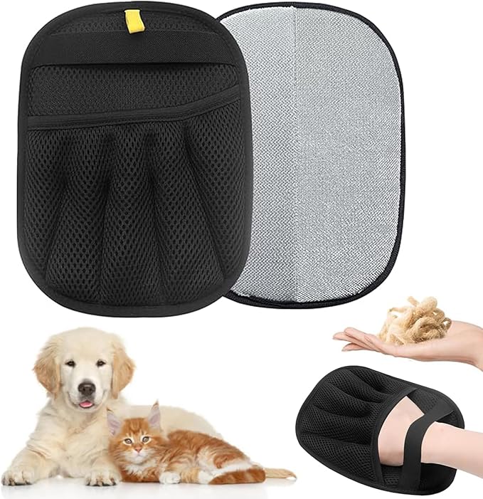 Vingtank 2Pcs Pet Hair Remover Glove, 2025 Upgraded Pet Hair Remover Electrostatic Gloves Reusable Cat & Dog Hair Removal Tool for Couch, Furniture, Carpet, Car Seat