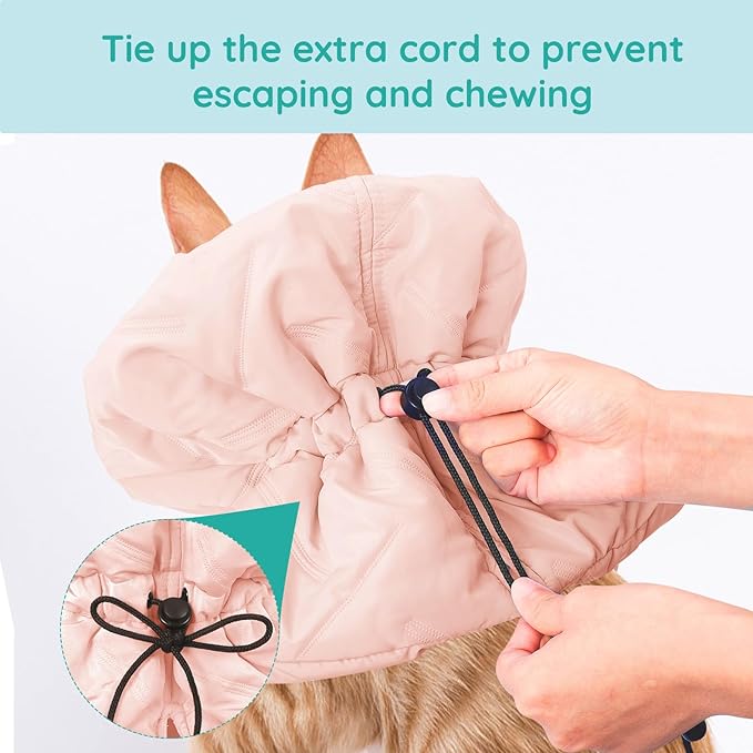 Cat Recovery Collar, Soft Adjustable Cat Cone Alternative, Lightweight Waterproof Fasteners Collars for Cats Kittens Puppies, After Surgery Stop Licking and Daily Use (Orange Pink, M(Neck7.9-13.8"))