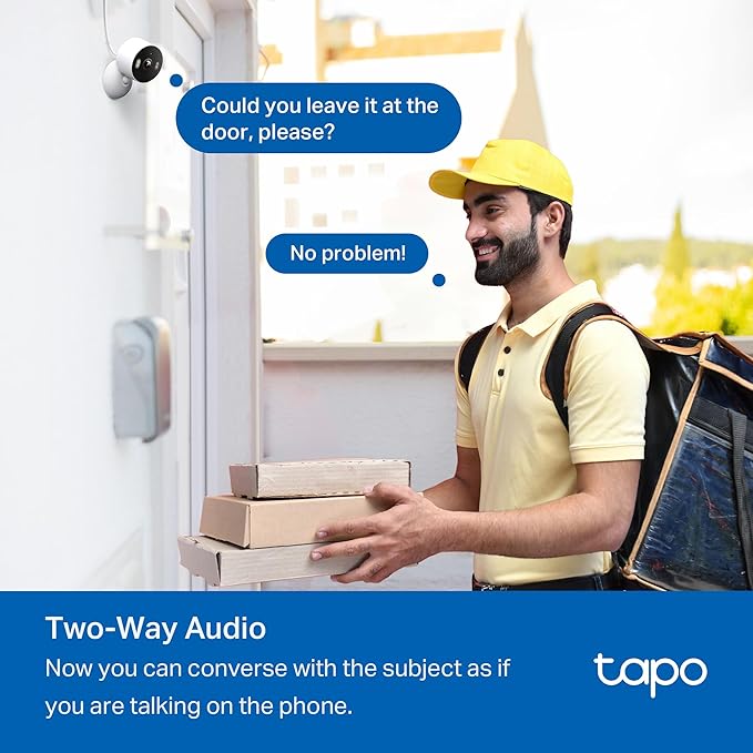 Tapo 2K 3MP Indoor/Outdoor Security Camera - Free Person/Motion/Baby Cry Detection, Color Night Vision, IP65 Weatherproof, SD/Cloud Storage, Works w/Alexa & Google Home HybridCam