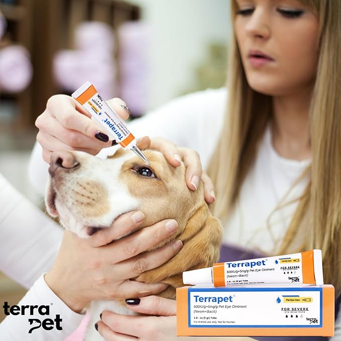 Pet Eye Cream Health for Dogs, Cats, Cattle, Sheep, Horse, Bird 1/8 oz / 5gr, 1 Tube