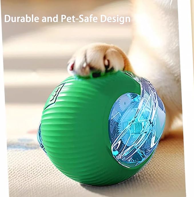 Interactive Cat Toy Ball for Indoor Cats - 3-Speed Smart Rolling Ball with Flashing Lights, USB Rechargeable Automatic Motion Kitten Toys for Bored Adult Cats & Playful Kittens