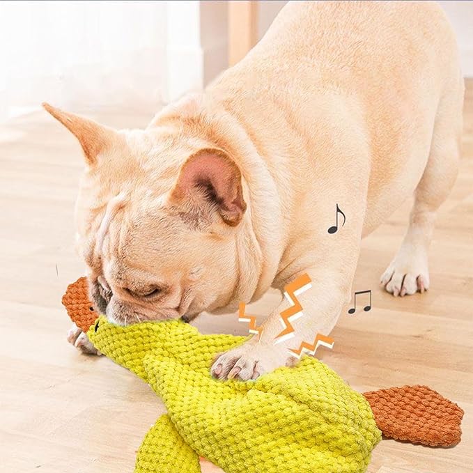 No Stuffing Dog Toys 3 Pack, Squeaky Dog Toys for Large Dogs, Plush Toys for Aggressive Chewers Small Medium Large Breeds, Puppy Chew Toys for Teething (Pineapple Plaid)