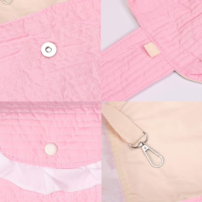 Pet Sling Carrier for Small Dogs ANG cat 3-8lbs, Breathable Cotton Dog or Cats Purse Carrier with Storage Pocket,for mom Gifts Hand Free Travel Chest Cat Sling Light Pink (Pink)