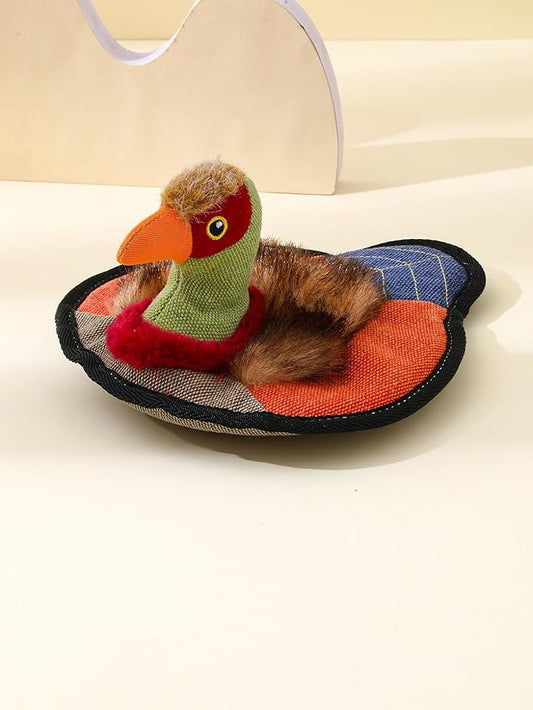 Frisbee Duck Dog Toys, Squeaky Dog Toys for Aggressive Chewers, Funny Dog Stuffed Animals Chew Toy, Indestructible Dog Toy for Puppy Small Medium Large Dogs