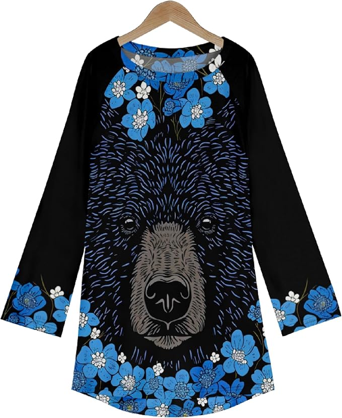 MARSVOVO Women Novelty Graphic Plus Size Sweater Crewneck Long Sleeve Cute Printed Loose Fit Casual Fall Sweaters Top