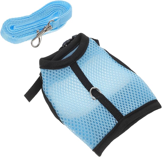 Guinea Pig Harness and Leash Set Soft Mesh Small Animal Vest Adjustable Comfortable Pet Harness Leash for Guinea Pigs Rabbits Hamsters Small Pets