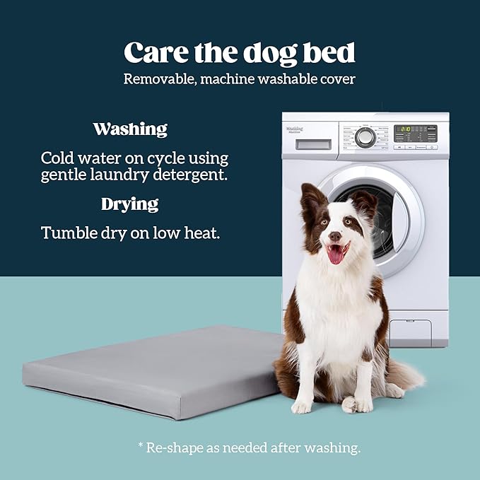 Cybarmour Indestructible Dog Bed - Outdoor Waterproof Chew Proof Dog Crate Pad - Orthopedic Kennel Mat for Aggressive Chewers - Extra Large Breeds & Fits 48-Inch Crate - 47"x29", Limestone