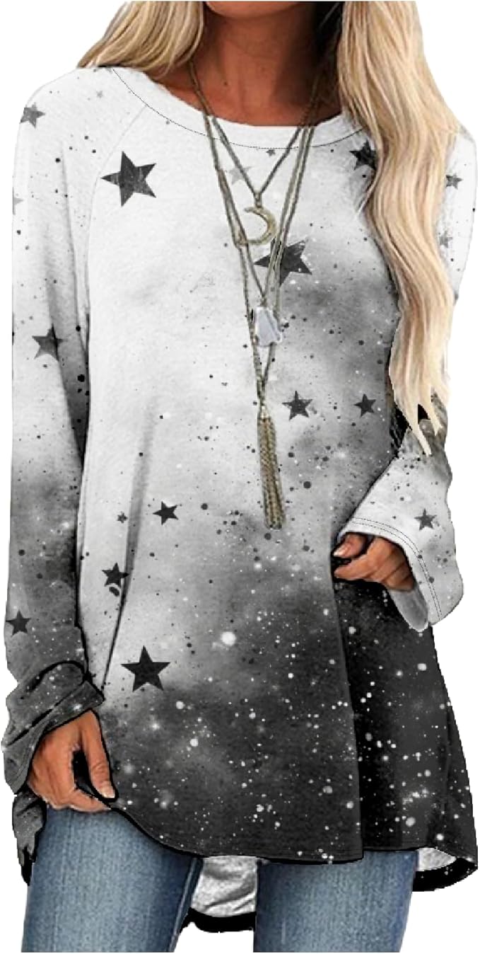 MARSVOVO Women Novelty Graphic Plus Size Sweater Crewneck Long Sleeve Cute Printed Loose Fit Casual Fall Sweaters Top