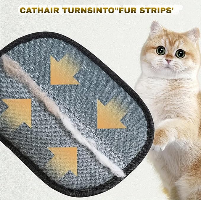 Pet Hair Removal Glove for Cats and Dogs, 2025 New Upgrade Efficient Grooming Gloves for Pet Hair, Electrostatic Cat Grooming Gloves for Hair Removal, Reusable Pet Hair Remover Glove