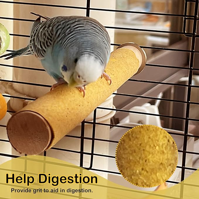 S&X Small Bird Perch Covers, Sand Perch Covers Sandpaper for Budgies, Canaries, Parakeets, Lovebirds and Other Small Birds, 6-Pack