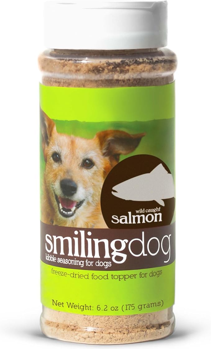 Herbsmith Kibble Seasoning – Freeze Dried Salmon – Dog Food Topper for Picky Eaters - 6.2 oz