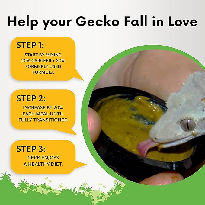 16oz Complete Crested Gecko Food Diet. Premium Ingredients Mix, Ready to Use Freshly Made Powder. Unique Superfood Formula, Developed & Made in The USA. Enjoy!