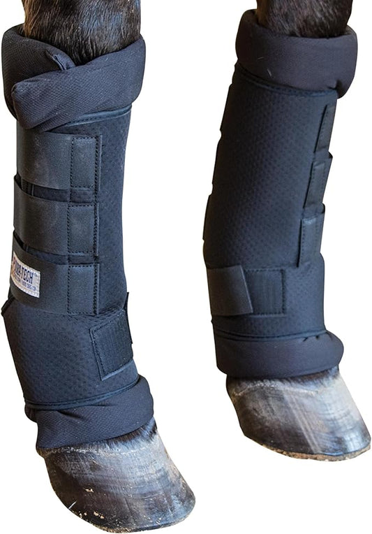 Dura-Tech Tekno-Dri Breathable Quick Wraps for Horses | Size Large | Easy to Use Two-Piece Design | Outstanding for Extra Protection | Breathable Neoprene Outer Wrap | Moisture Wicking Inner Wrap