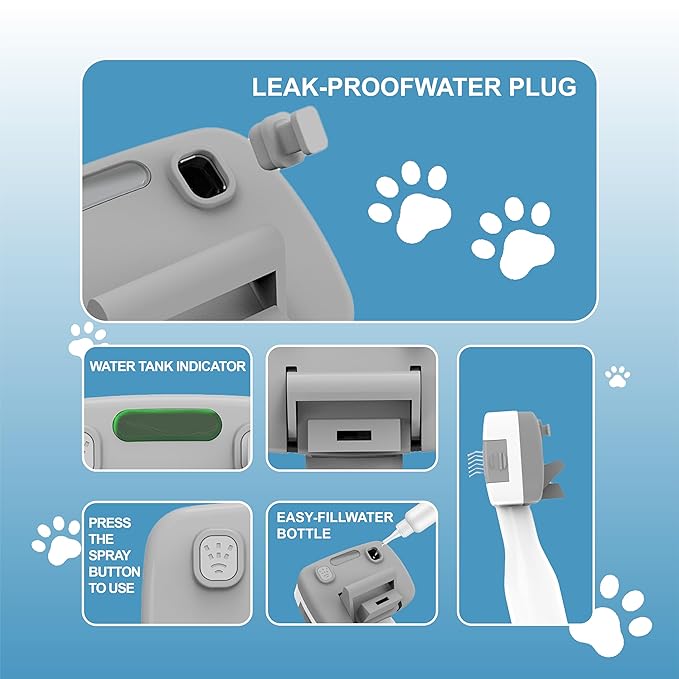 3 in 1 Pet Steam Brush for Dogs & Cats – Self Cleaning, Hair Removal Comb Steam for Shedding & Grooming for Long & Short Haired Pets,Includes Pet Essence