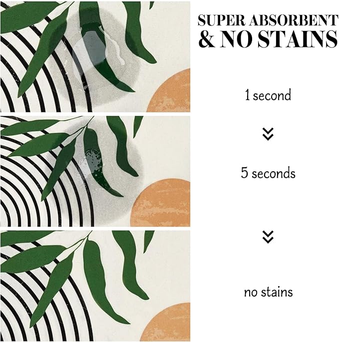 Dog Food Mats for Floors Super Absorbent, Pet Cat Food Mat - Non Slip Dog Bowl Mats for Food and Water, Eco-Friendly Boho Dog Placemats Feeding Mat