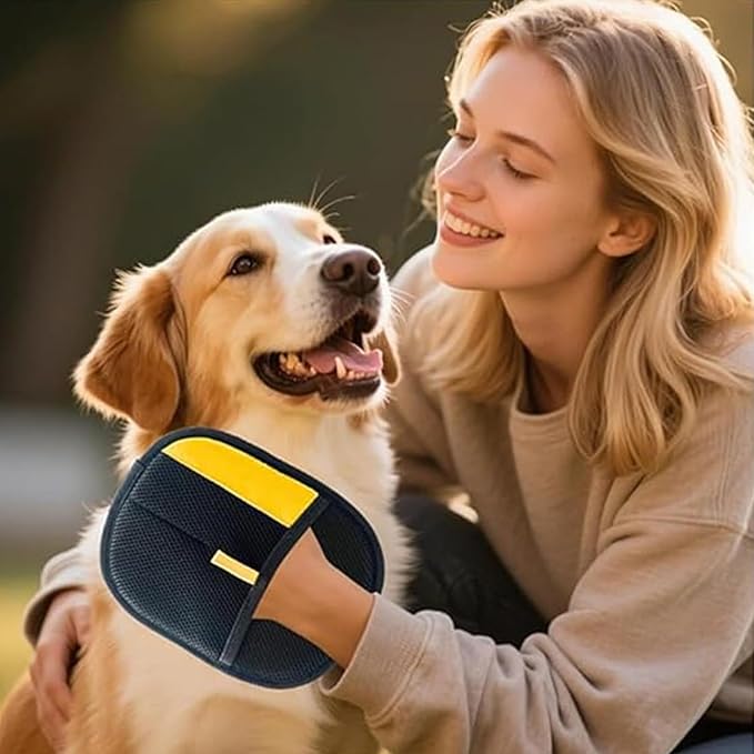 2 PCS Electrostatic Gloves Pet Hair Removal, 2025 New Upgrade Pet Hair Remover Glove Washable Reusable Dogs Cats Hair Gloves Animal Fur Removal Tool for Clothes Furniture Carpet Curtain Bed Sheets