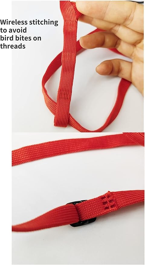 Adjustable Bird Harness with 78.7 Inch Leash, Outdoor Flying Training Rope Kit for Bird Parrots, Parrot Flying Rope Straps Outdoor Training Traction Rope for Small Medium Large Size Birds (S)