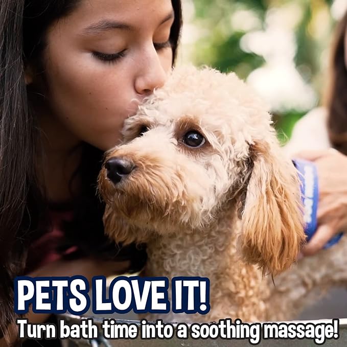 Bodhi Dog Grooming Bundle - Oatmeal Shampoo & Conditioner with Bath Brush - Pet Shower Supplies for Dogs and Cats - Gentle Care for Long, Short & Curly Hair, Safe and Effective, Made in USA
