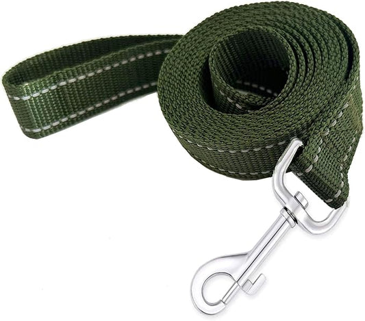 Reflective Dog Leash 4Ft /5 Foot /6 Feet Long, 1 Inch Wide, for Small and Medium Dogs