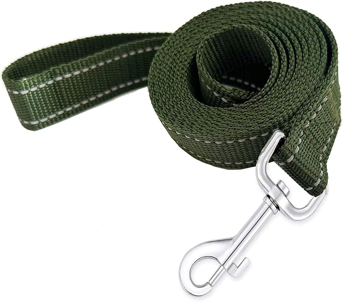 Reflective Dog Leash 7Ft /8 Feet Long, 1 Inch Wide, for Small and Medium Dogs