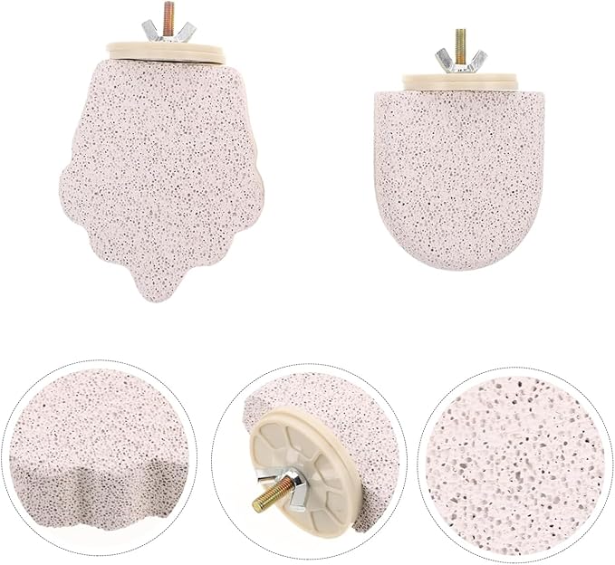 4Pcs Bird Beak Grinding Stone, Bird Perches Calcium Parrot Perch Stand Parrot Teeth Mouth Molar Cage Accessories Platform Paw Grinding Sticks Jumping Stand for Budgie Cockatiel Conure Finch