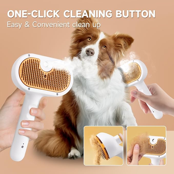 Undercoat Shedding Brush for Dogs & Cats – Professional Deshedding & Dematting Tool +Steam Brush+Waterless Shampoo