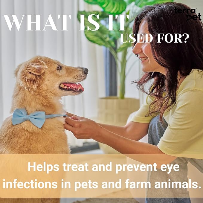 Pet Eye Cream Health for Dogs, Cats, Cattle, Sheep, Horse, Bird 1/8 oz / 5gr, 1 Tube