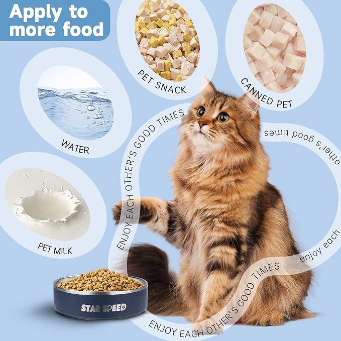 StarSpeed 24oz Stainless Steel Dog Bowls with Rubber Bottom Non-Slip Double Wall Metal Outdoor Dog Food and Water Bowls Weighted Insulated Pet Feeding Bowl for Small,Medium Sized Dogs or Cats