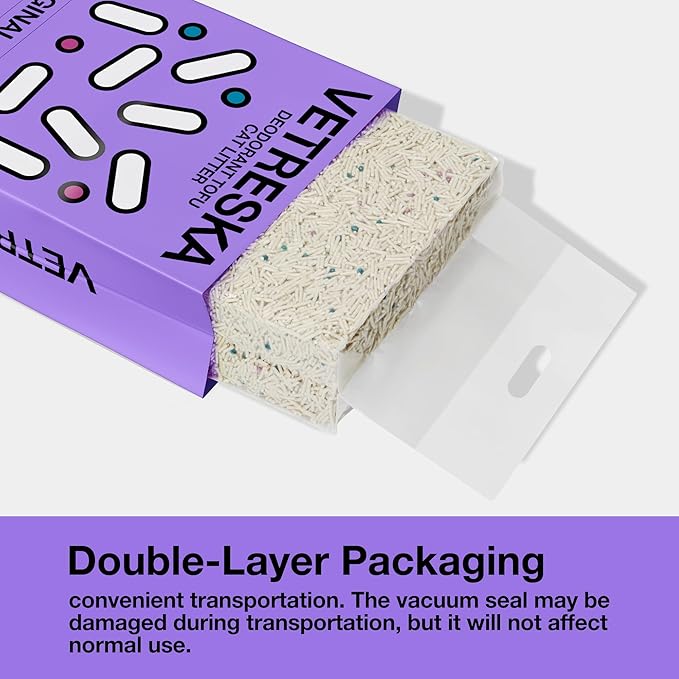 VETRESKA Tofu Cat Litter,Natural Kitty Litter Strong Clumping Flushable Cat Litter Pellets Ultra Absorbent,Odor Control,Dust-Free,Low Tracking Eco-Friendly Tofu Litter,Original(5.5lb×4bags)