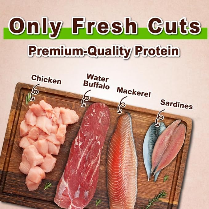 AFreschi Natural Cat Treats Buffalo& Chicken & Fish Star Shape 6 oz, All-Natural, High-Protein, Grain-Free, Healthy, Low-Fat, Easily Digestible