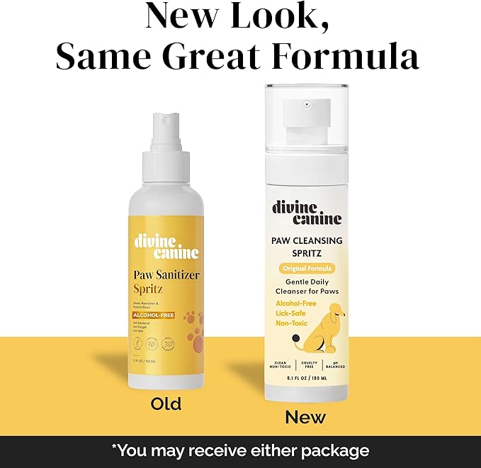 Dog Paw Cleaner - 5.1 Fl Oz of Alcohol Free Paw Cleansing Spray - Made with Aloe, Copaiba Oil, and Lemongrass Oil to Nourish and Clean Paws - Made in The USA