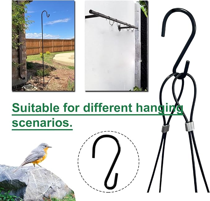 Hanging Bird Feeder Tray for Outside Wild Birds,Platform Bird Feeding Metal Mesh Seed Tray,Great Decoration for Garden Backyard