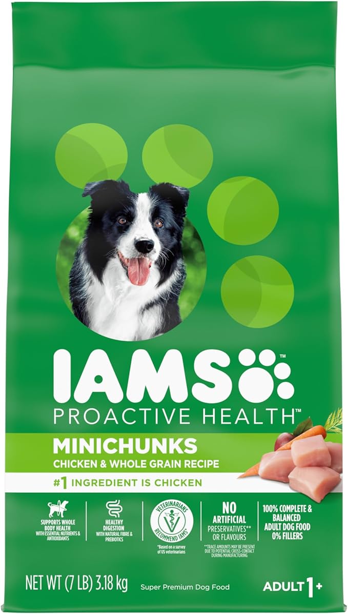 IAMS Proactive Health Minichunks Adult Dry Dog Food with Real Chicken, 7 lb. Bag